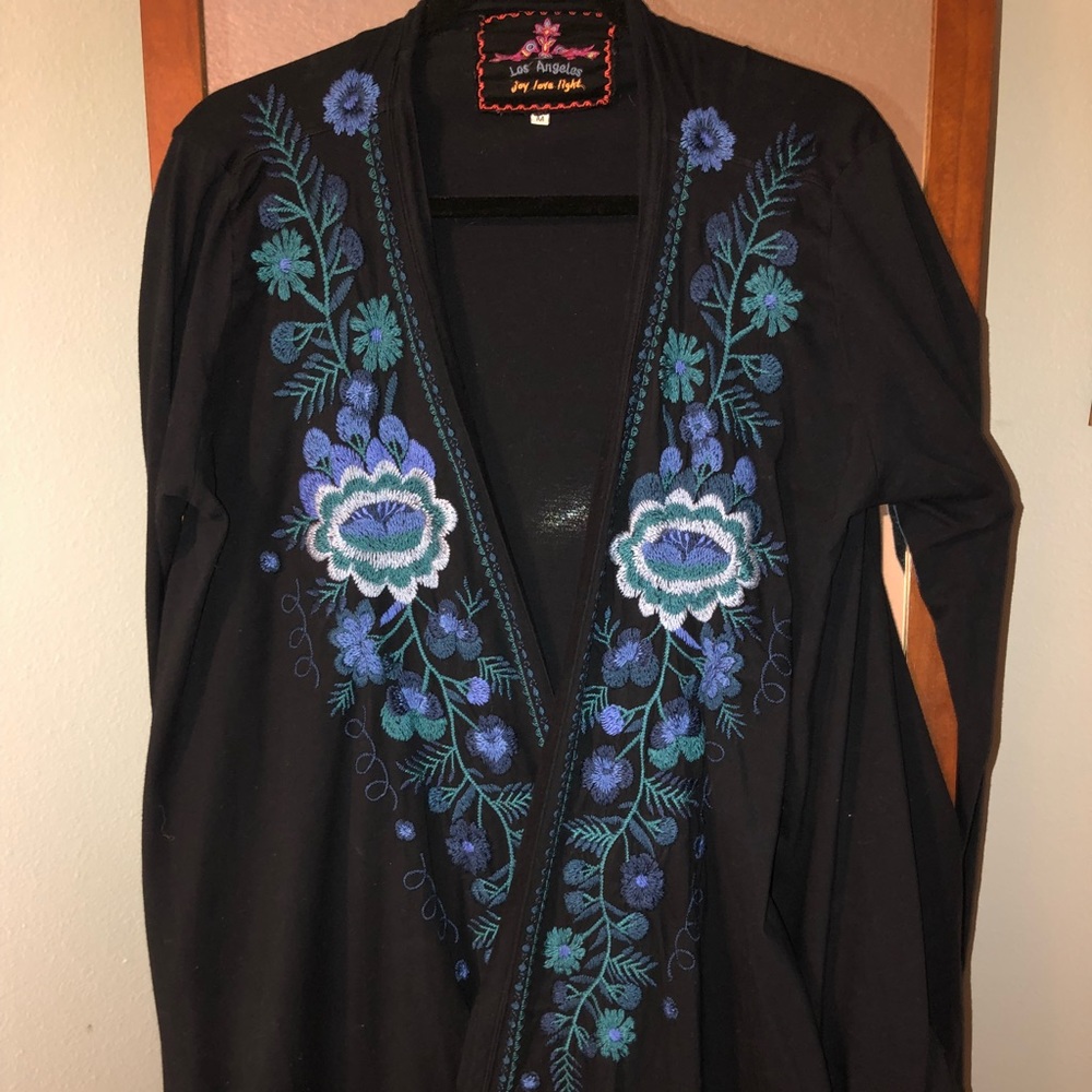 JW Los Angeles Embroidered cardigan medium